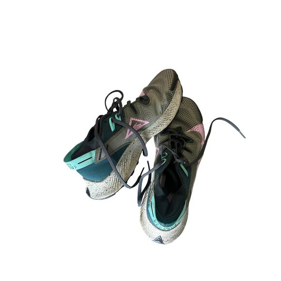 Nike Pegasus Trail 2 Womens Size 8.5 Shoes Pink Green Multicolor-Nice! Light Use - Picture 5 of 6